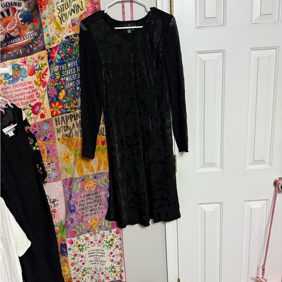 Carole Little Black Long Sleeve Dress​ - Picture 1 of 4